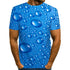 3D Graphic Printed Short Sleeve Shirts Drop Of Water